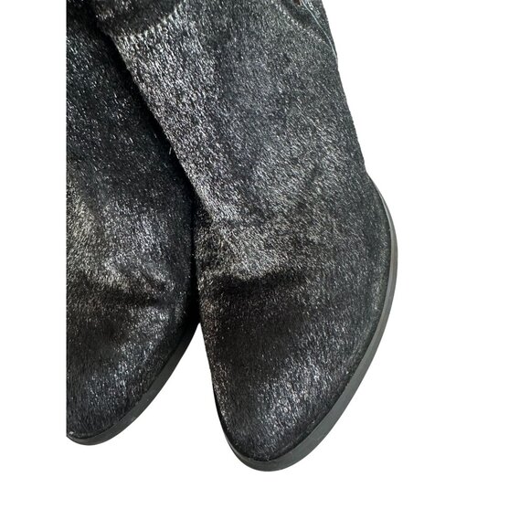 JEFFREY CAMPBELL Black Calf Hair Ankle Boots Size 7 - Picture 6 of 7